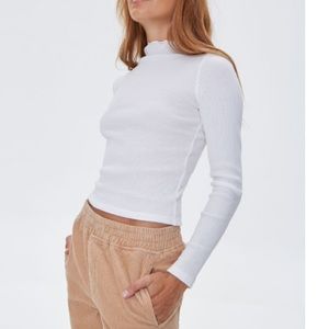 White Lettuce Edge Long Sleeve